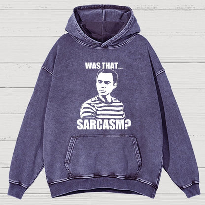 Was That Sarcasm Vintage Distressed Hoodie