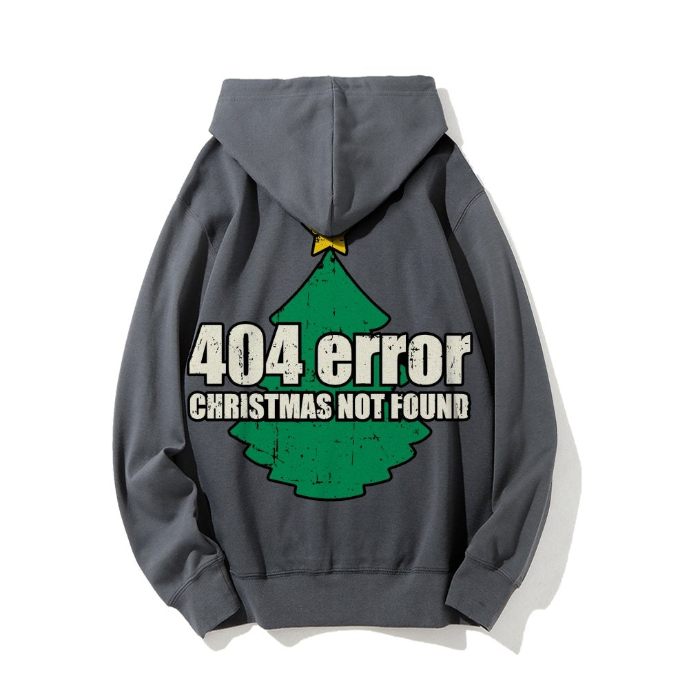 Error 404 Printed Back Cotton Hoodie