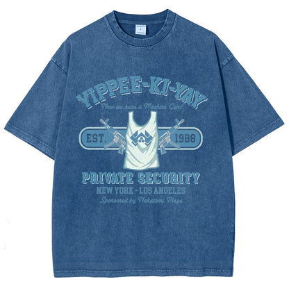 Yippee Ki Yay Security NY-LA Vintage Distressed T-shirt