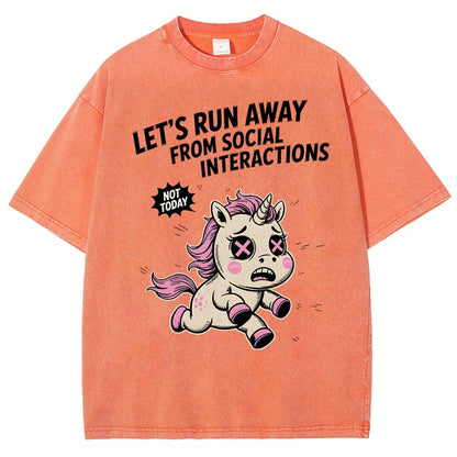 Let's Run Away Vintage Distressed T-shirt