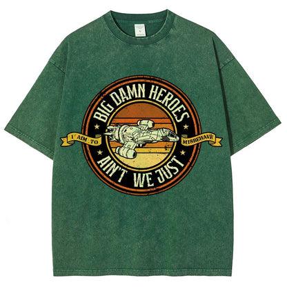 Big Damn Retro Heroes Vintage Distressed T-shirt
