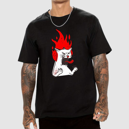 Angry Cat Geek T-Shirt