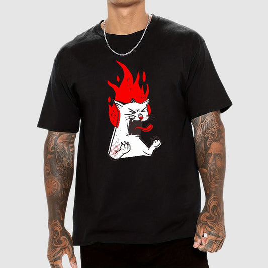 Angry Cat Geek T-Shirt