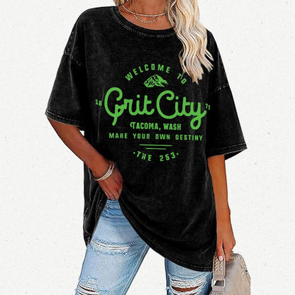 Grit City Tacoma Washington Vintage Distressed T-shirt