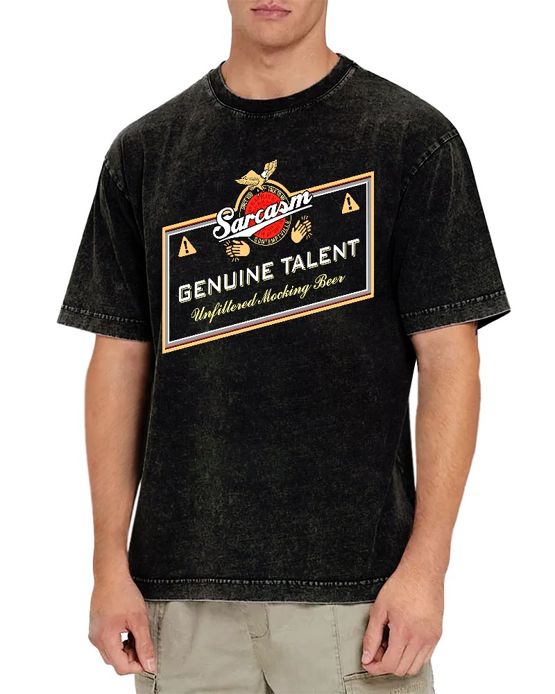 Sarcasm Genuine Talent Vintage Distressed T-shirt
