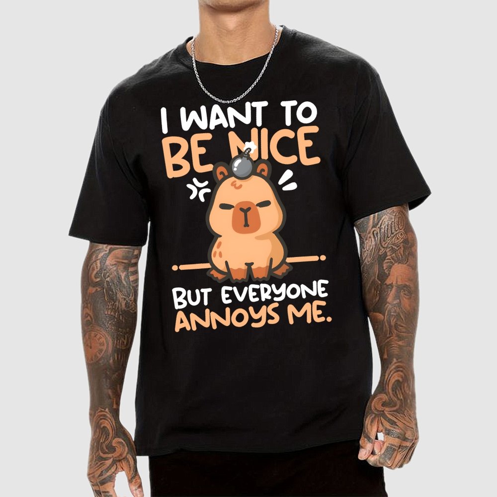 Capy wants to be nice Unisex Geek T-Shirt