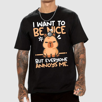 Capy wants to be nice Unisex Geek T-Shirt