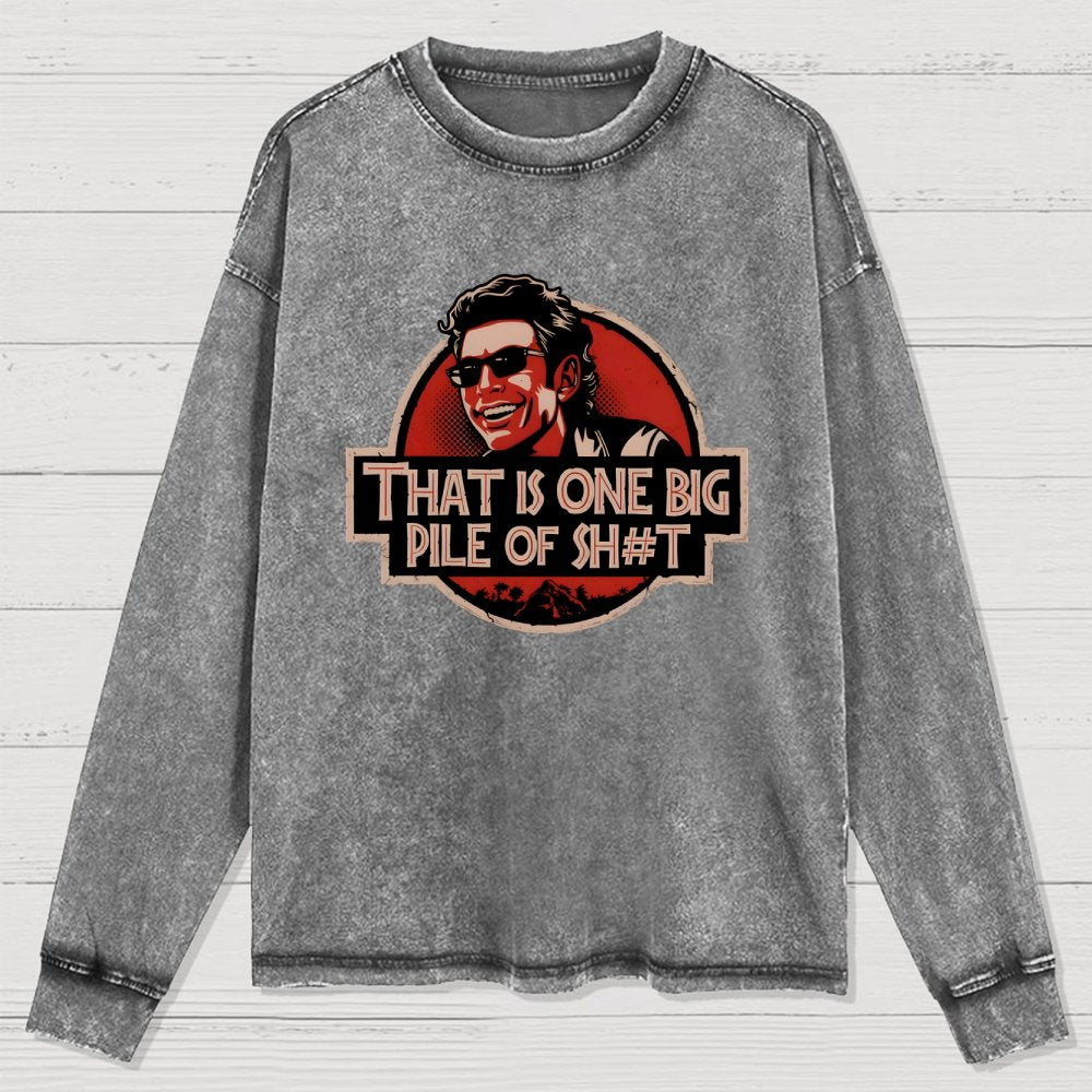That is one big pile of sh#t  Washed Long Sleeve Tee