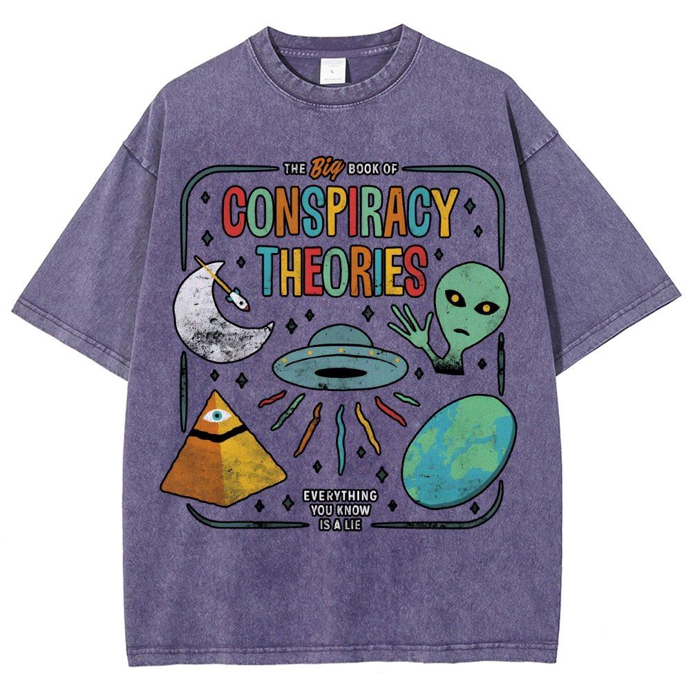 The Big Book Of Conspiracy Theories Vintage Distressed T-shirt