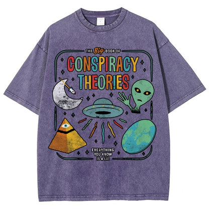 The Big Book Of Conspiracy Theories Vintage Distressed T-shirt