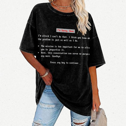 Blue Screen of AI Vintage Distressed T-shirt