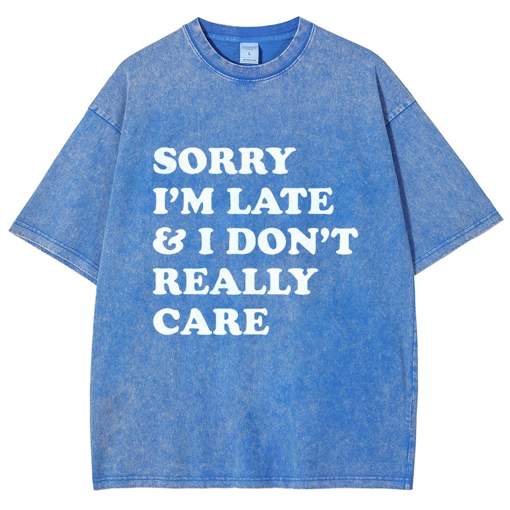 Sorry I'm Late Vintage Distressed T-shirt