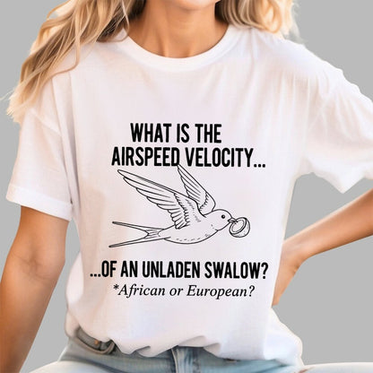 What Is The Airspeed Velocity...Art Print Geek T-Shirt
