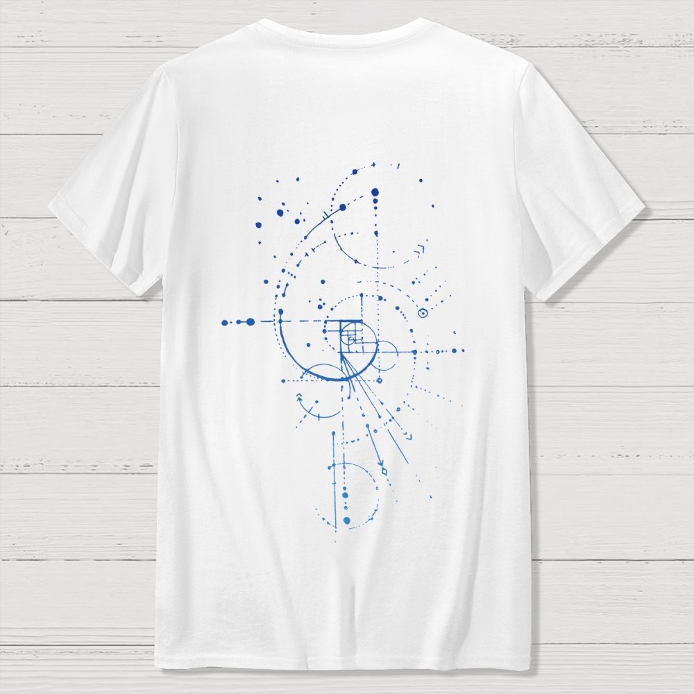 Fibonacci Nerdy  Back Printing Geek T-Shirt