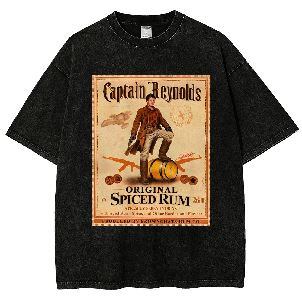 Captain Rogers Spiced Rum Vintage Distressed T-shirt