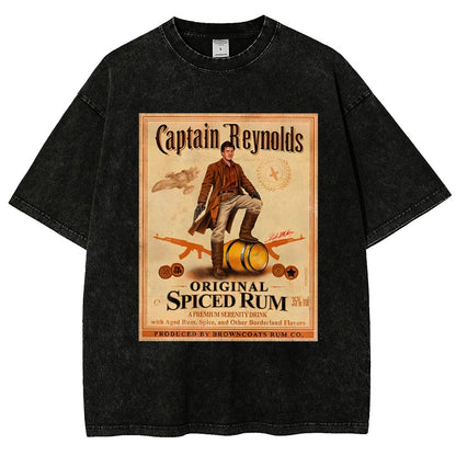 Captain Rogers Spiced Rum Vintage Distressed T-shirt