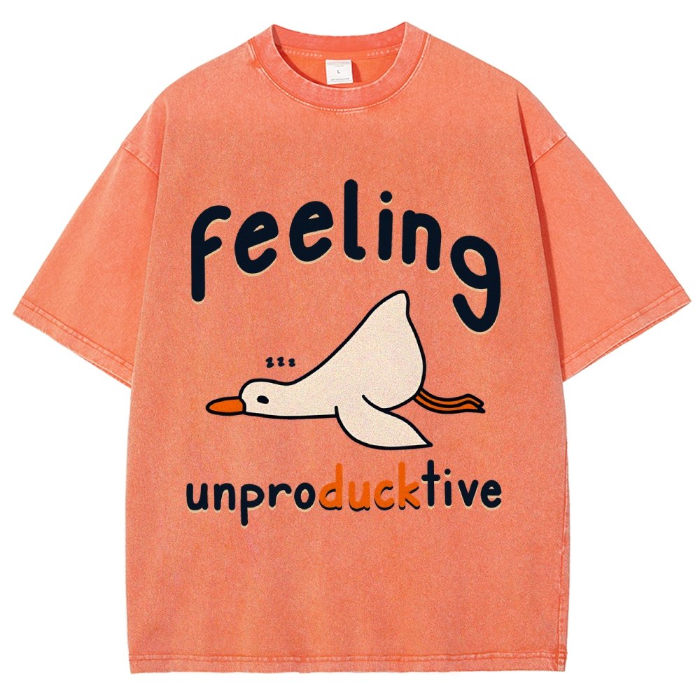 Feeling Unproducktive Vintage Distressed T-shirt