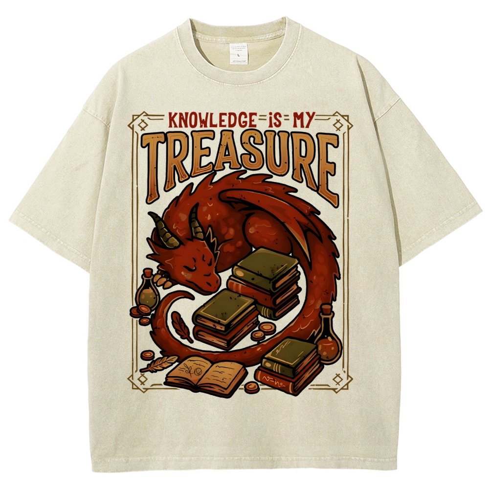 Knowledge Is My Treasure Vintage Distressed T-shirt