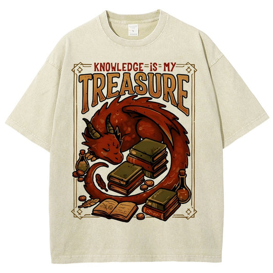 Knowledge Is My Treasure Vintage Distressed T-shirt