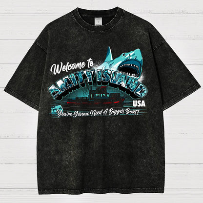 Great White Shark Vintage Distressed T-shirt