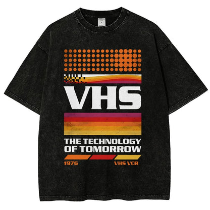 VHS Tech Vintage Distressed T-shirt