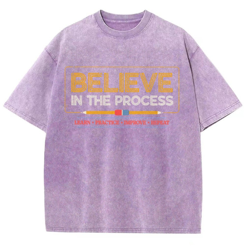 Believe in the Process Vintage Distressed T-shirt