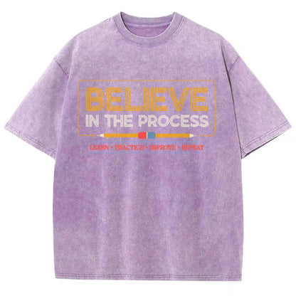 Believe in the Process Vintage Distressed T-shirt
