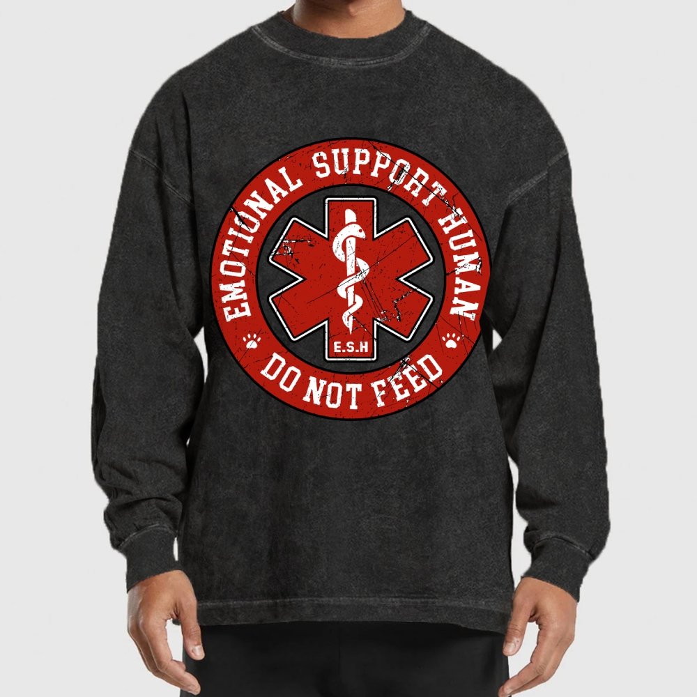 Do Not Feed Washed Long Sleeve Tee