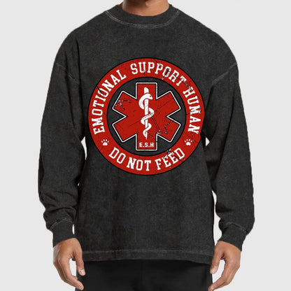 Do Not Feed Washed Long Sleeve Tee