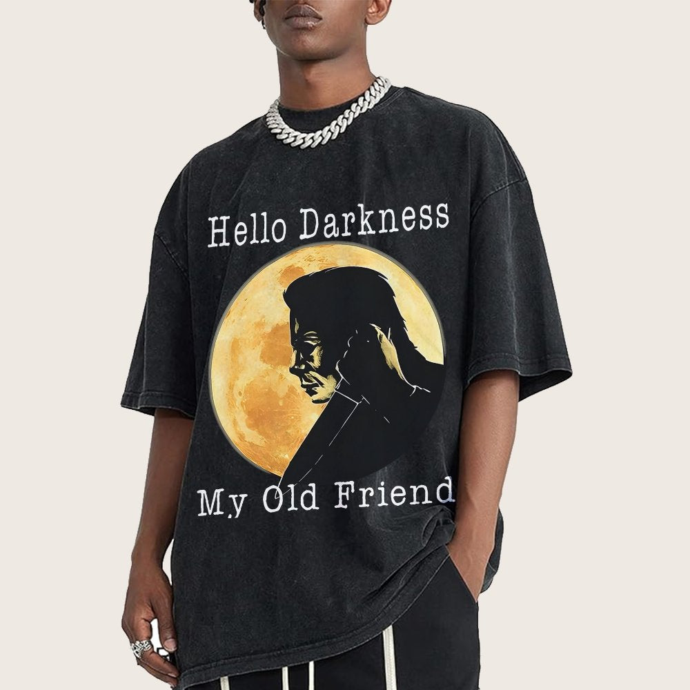 Hello Darkness My Old Friend Vintage Distressed T-shirt