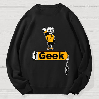 @Geek Funny Cotton Sweatshirt