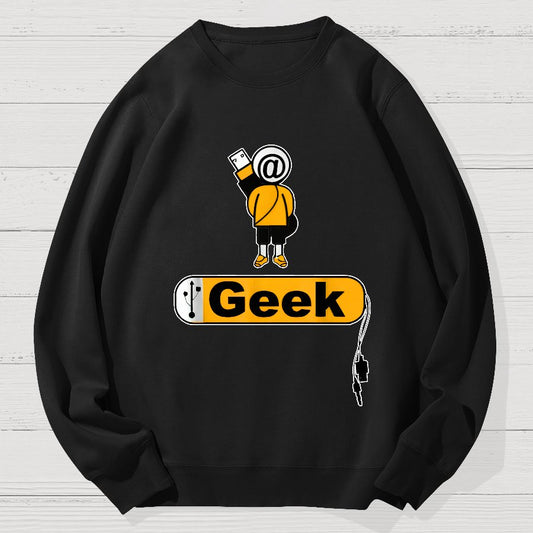 @Geek Funny Cotton Sweatshirt
