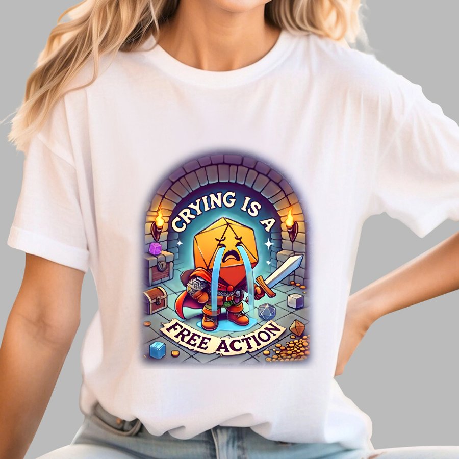 Crying is a Free Action Geek T-Shirt
