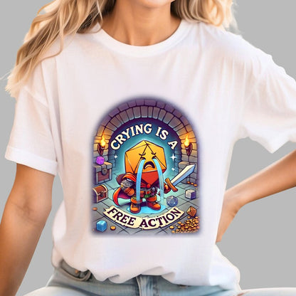 Crying is a Free Action Geek T-Shirt