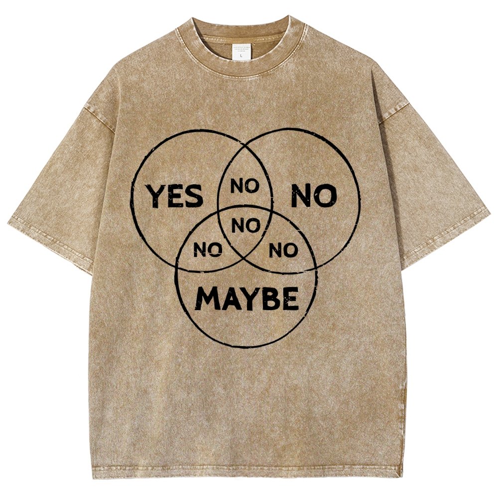 Venn In Doubt, say no. Vintage Distressed T-shirt
