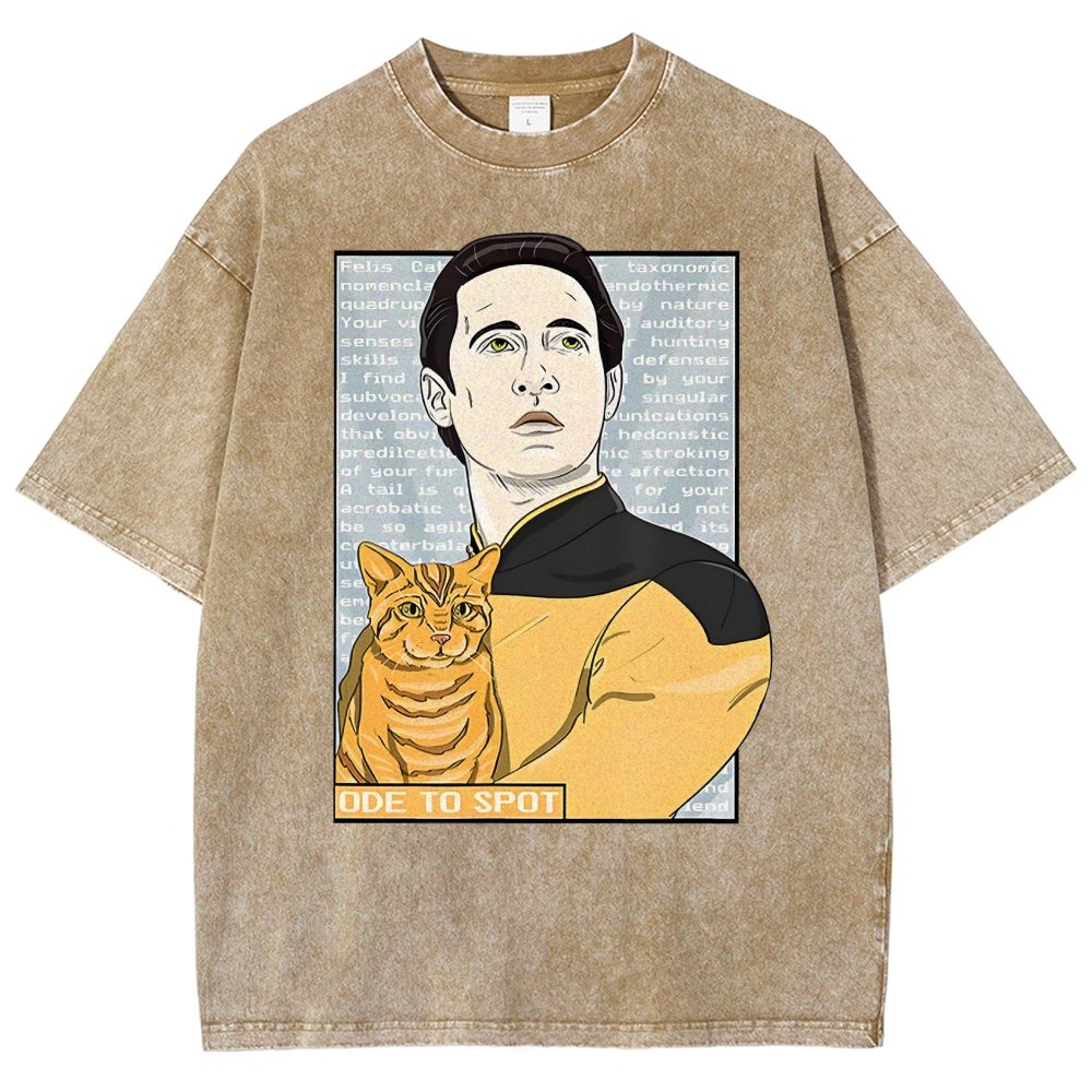 Date Ode To Spot Cat Vintage Distressed T-shirt