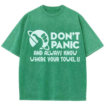 Don't Panic Vintage Distressed T-shirt