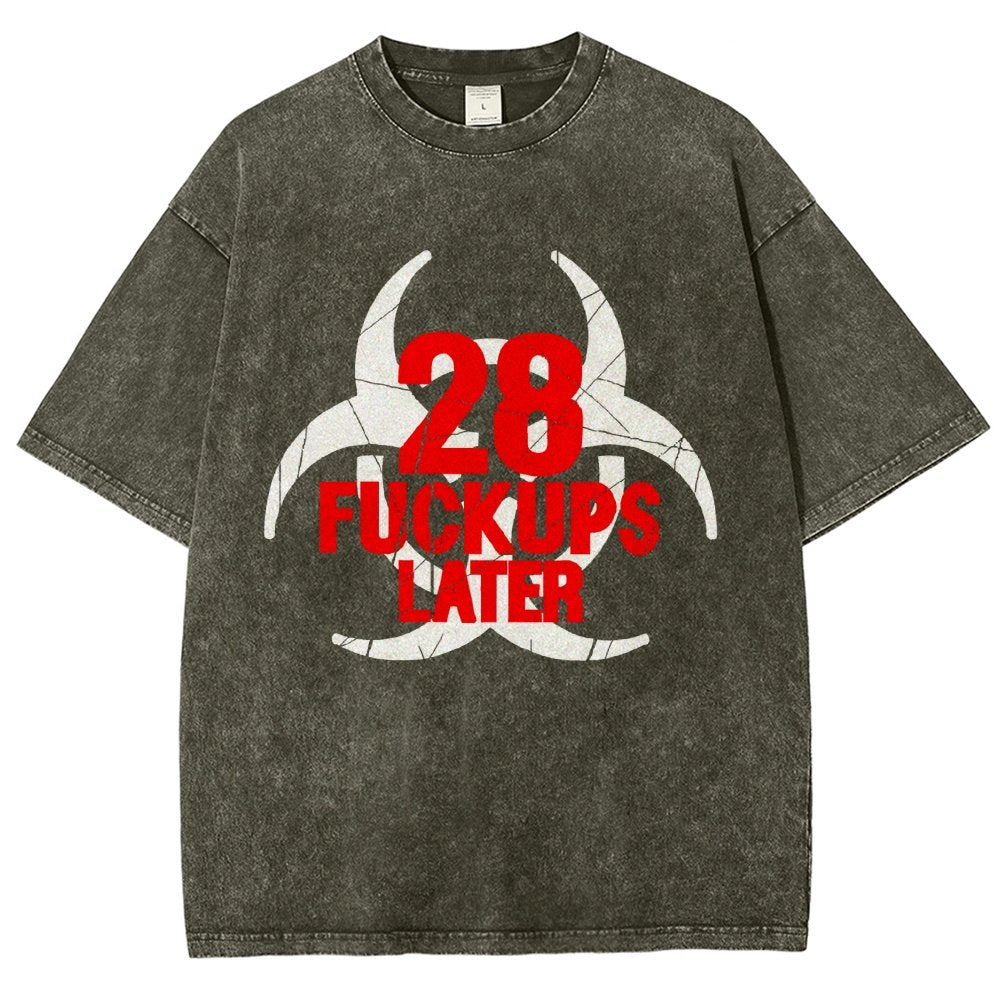 28 Fuckups Later Vintage Distressed T-shirt 2508000875