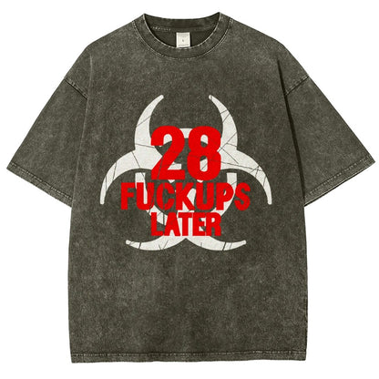 28 Fuckups Later Vintage Distressed T-shirt 2508000875