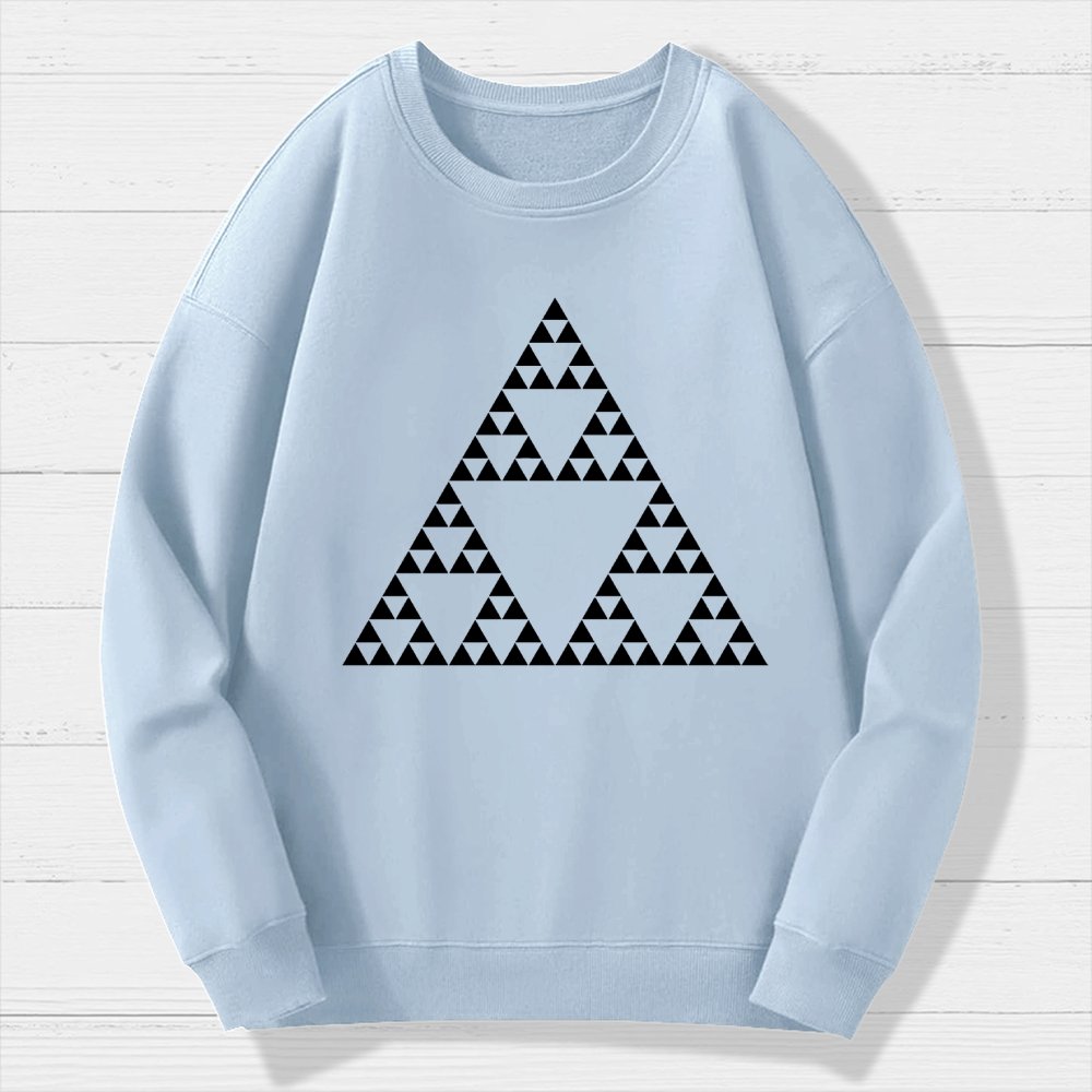 Sierpinski Triangle Fractal Geek Cotton Sweatshirt