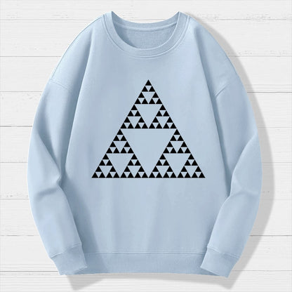 Sierpinski Triangle Fractal Geek Cotton Sweatshirt