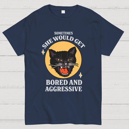 Angry Cat Funny Geek T-Shirt