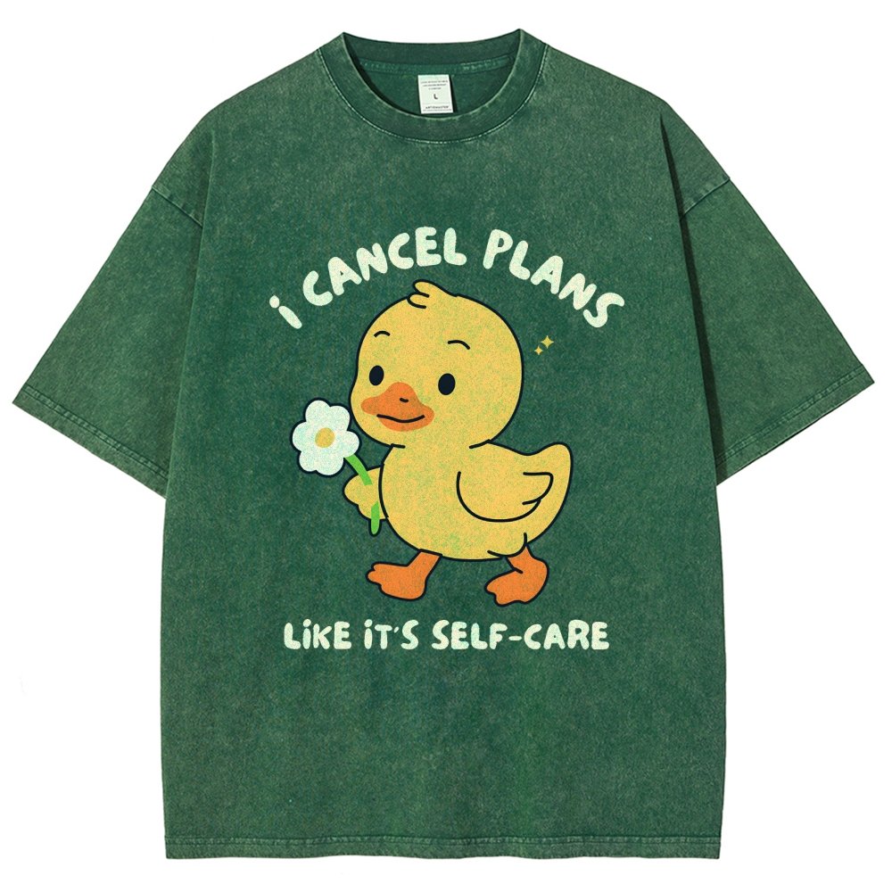 I Cancel Plans Vintage Distressed T-shirt