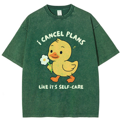 I Cancel Plans Vintage Distressed T-shirt
