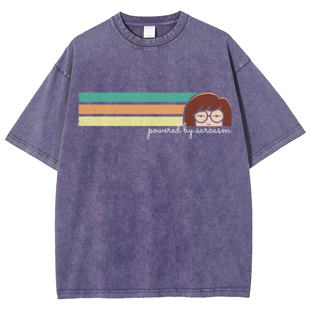 Power By Sarcasm Vintage Distressed T-shirt