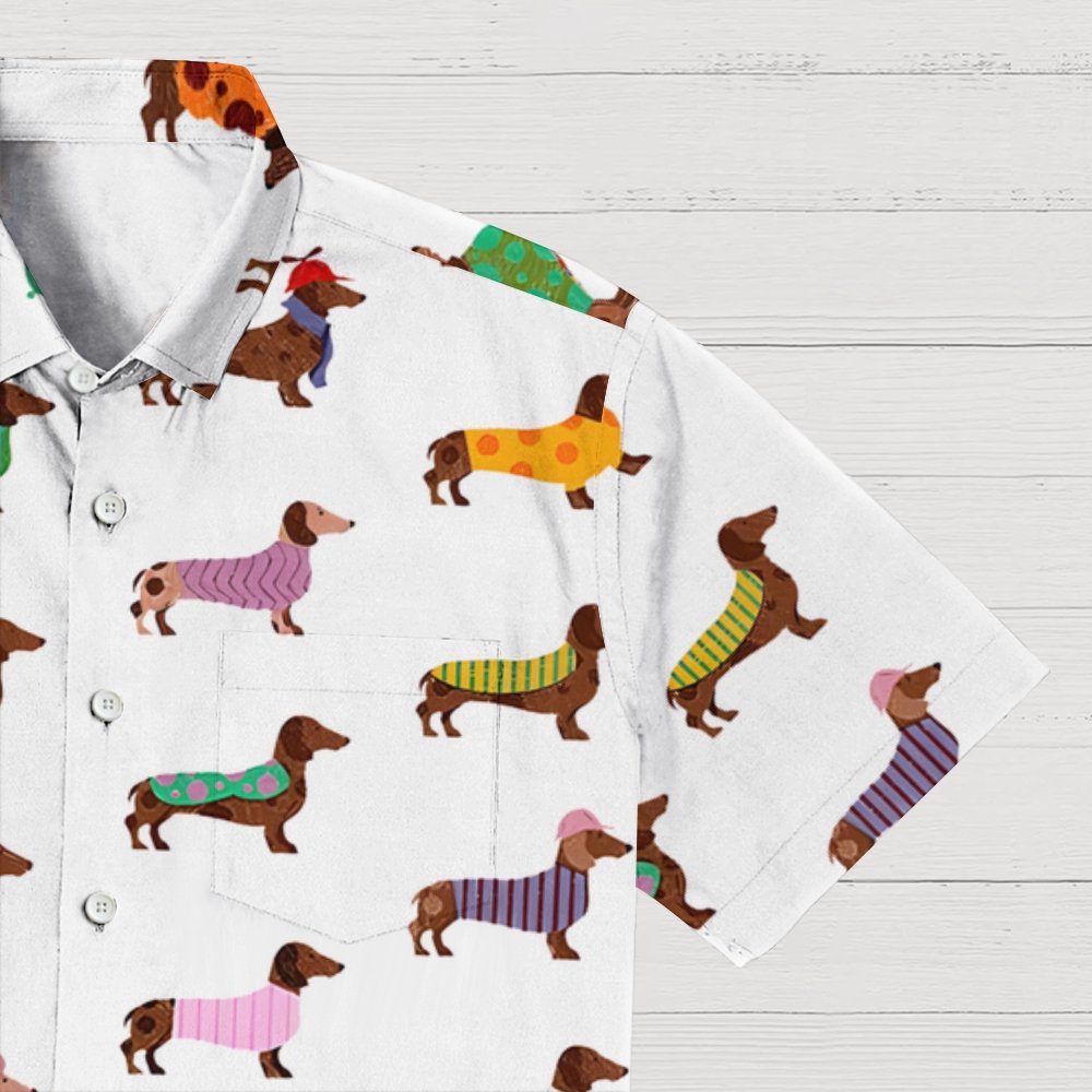 Dachshund Art Print Geek Shirt