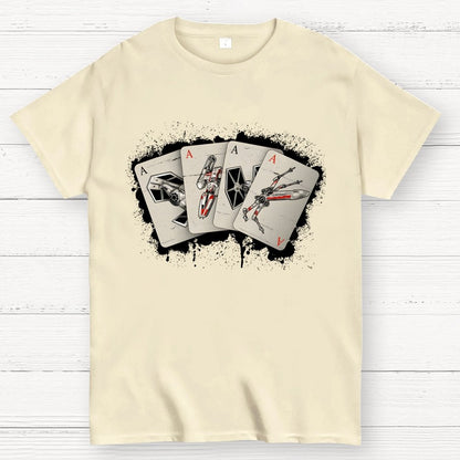 Spaceship Poker Geek T-Shirt