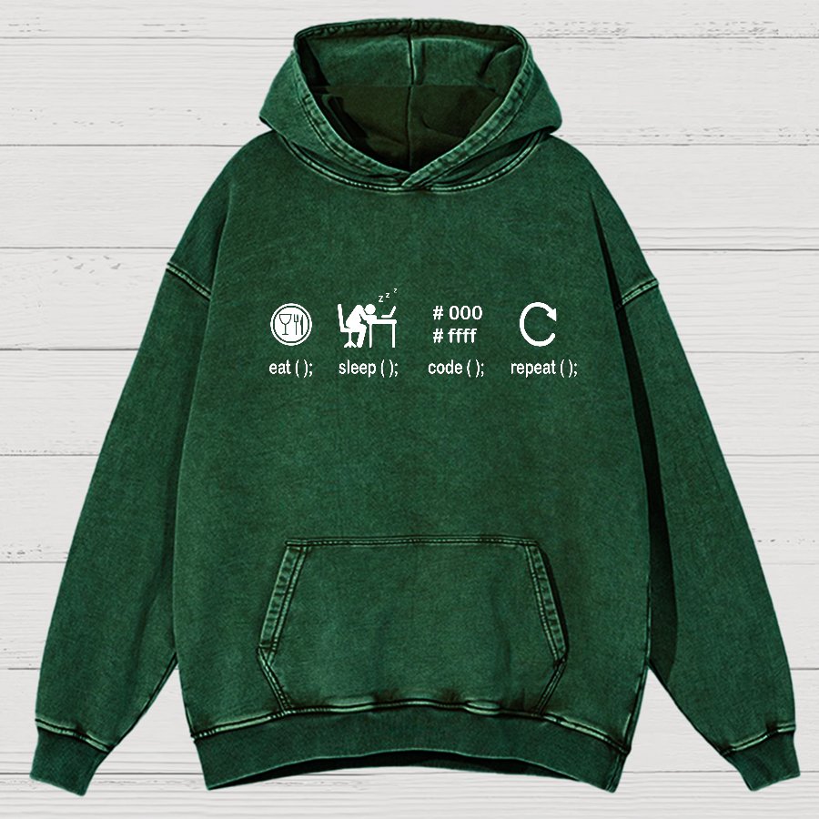 Programming Coder Nerd Vintage Distressed Hoodie