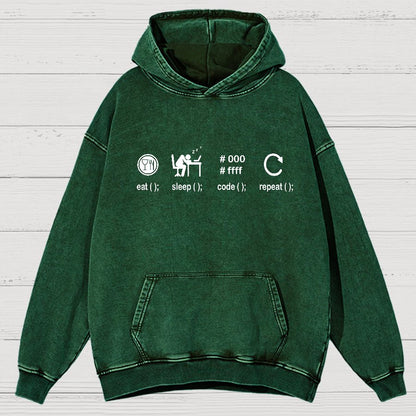 Programming Coder Nerd Vintage Distressed Hoodie