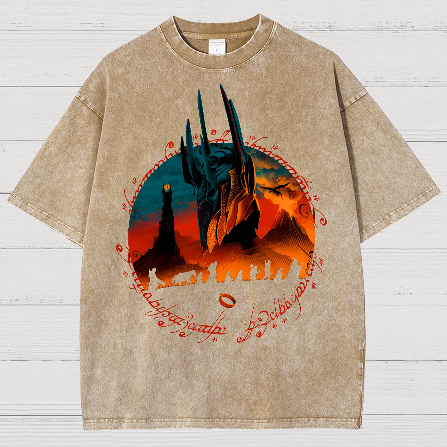 Fiery Mountain Quest Vintage Distressed T-shirt